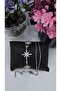 Silver Color Steel Zircon Stone Dangle Star Y Necklace Does Not Tarnish - 8