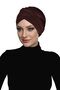 Three-Stripes Brown Instant Turban Hijab Pool Cap Suitable for Medical Use - 5