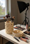 Heart Design Makeup Organizer Set of Two |   Brush Box and Pen Holder - 7