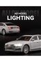 Audi A8 Long Quattro Style 1:24 Metal Car Diecast Audi 6 Door Trunk Hood Collection Model Grey - 8