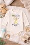 Baby Funny Written Bodysuit First Step Baby Printed 100% Cotton Bodysuit - 3