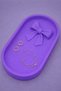 Oval Jewelry Tray with Sculptural Bow Detail - Organizer - 3
