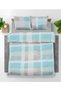 King Size Cotton Bedding Set 92 GSM - Square Pattern - 2