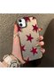 iPhone 12 Pro Compatible Hard Acrylic Back Silicone Edge Lens Protection Five Star Pattern Case - 3