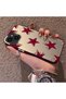iPhone 15 Plus/14 Plus Compatible Hard Acrylic Back Silicone Edge Lens Protection Five Star Pattern Case - 3