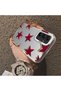 Samsung Galaxy A25 Compatible Hard Acrylic Back Silicone Edge Lens Protection Five Star Pattern Case - 4