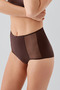High Waist Corset Panties C19304 Brown - 3