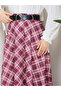 Plaid Patterned Belted Skirt Rc4017 - 7