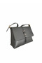 Black Colorful Inner Lining Snap Fastener Women's Handbag - 2