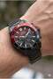 44mm Black Men's Wristwatch |   Black Steel Strap, Multifunctional, Mineral Glass, 5 Atm