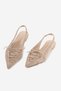 Women's Beige Suede Lace-Up Ballerinas - 2