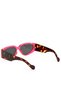 Women Sport Sunglasses in Purple with Printed Temples