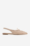 Women's Beige Suede Lace-Up Ballerinas - 3