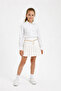 Girl's White Shirt & White Pleated Skirt Set – Special Day/School April 23Rd
