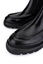 Men's Genuine Leather Black Casual Boots - 3