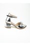 710 Silver Stone Girls' Heeled Evening Dress Shoes - 2