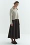 Fur Collared Knitwear Cardigan Stone - 5