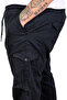 Mode XL Large Size Men's Linen Cargo Jogger Barcelona Pants 25911 Dark Blue - 4