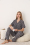 Women's 100% Cotton Buttoned Pajama Set 19098