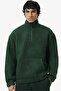 Loose Fit 1/4 Zip Men's Cotton Sweatshirt Men's Loose Fit Stand Collar 1/4 Zip Sweatshirt