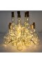 مصباح LED أبيض دافئ بطول 2 متر و20 بوصة، يعمل بالبطارية، سلك نحاسي صغير مزخرف - 7