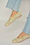 Y444540004 Beige Fabric Knitted Detailed Women's Ballerinas - 4