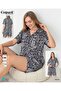 Women's 100% Cotton Short-Sleeve Shorts Pajamas Set 19108