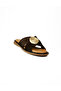 26660 Brown Suede Leather Women's Slippers