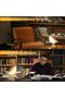 مصباح طائر LED أصفر فاتح يعمل باللمس - تصميم آرت ديكو، قابل للتعتيم بثلاثة مستويات، لاسلكي USB مع زر إعادة الشحن - 2