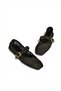 Y444540004 Black Fabric Knitted Detailed Women's Ballerinas - 4