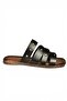 Y390755203 Black Genuine Leather Women's Slippers - 7