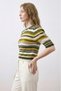 Crew Neck Striped Seasonal Casual Women's Knitwear Sweater - 4