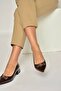 Y820771260 Brown Rustic Low Heeled Women's Shoes - 3