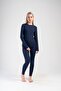 Women's Navy Blue Comfort Long Sleeve Thermal Top