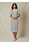 Striped T-shirt Dress with Contrast Collar