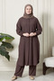 Women's Plus Size Seersucker Fabric Hidden Button Double Suit