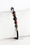 Bloodstone Natural Stone Rubber Men's Bracelet, Valentine's Day Gift Men's Accessory - 3