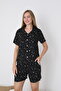 Women's 100% Cotton Short Sleeve Shorts Pajamas Set 19086 - 6