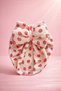 Baby Girl Strawberry Patterned Bonnet Bandana Beanie – Bowknot Cotton Baby Hair Accessory - 2