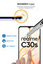 واقي شاشة زجاجي ممتاز لهاتف Realme C30s - 2