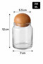 4-Piece Glass Spice Jar Set with Wooden Ball Lids |   Modern Kitchen Spice Rack Set - 2
