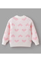 Pullover with Heart Design - White - 2