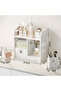 Desktop Makeup Organizer Storage Shelf With Drawer And Brush Holder 26.5x16x26cm
