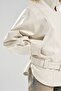Women's Leather Double-Breasted Waist Belt Detailed Design Coat Jacket - 7