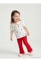 M&B Collection Ekru Peter Pan collar Baby Girl Blouse and Leggings