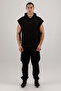 Sportswear Men's Sleeveless and Hooded Sweatshirt Black - 8