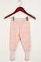 Salmon Elephant Pattern Baby Girl 100% Cotton Self-Sock Pants - Soft Combed Cotton Baby Bottom Wear - 6