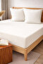 Aura Fitted Combed Cotton Bed Sheet 160*200+36 cm Ecru