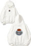 Turkish Coffee Design Printed Oversize White Hooded Sweatshirt