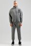 Sportswear Men's Sweatshirt with Stand Collar and Half Zipper Titanium - 8